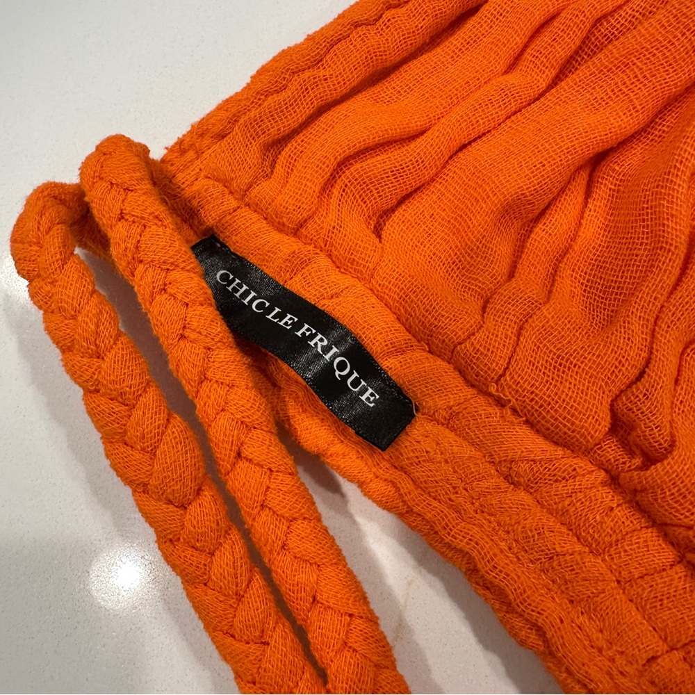 Chic le frique Orange Off-Shoulder Maxi Skirt Set size xs - Picture 7 of 7